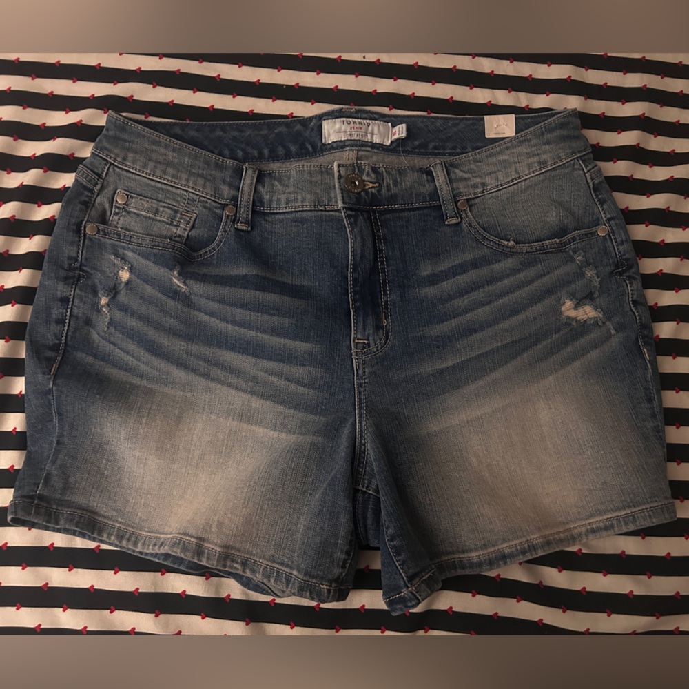 Torrid Blue Distressed Jean Shorts